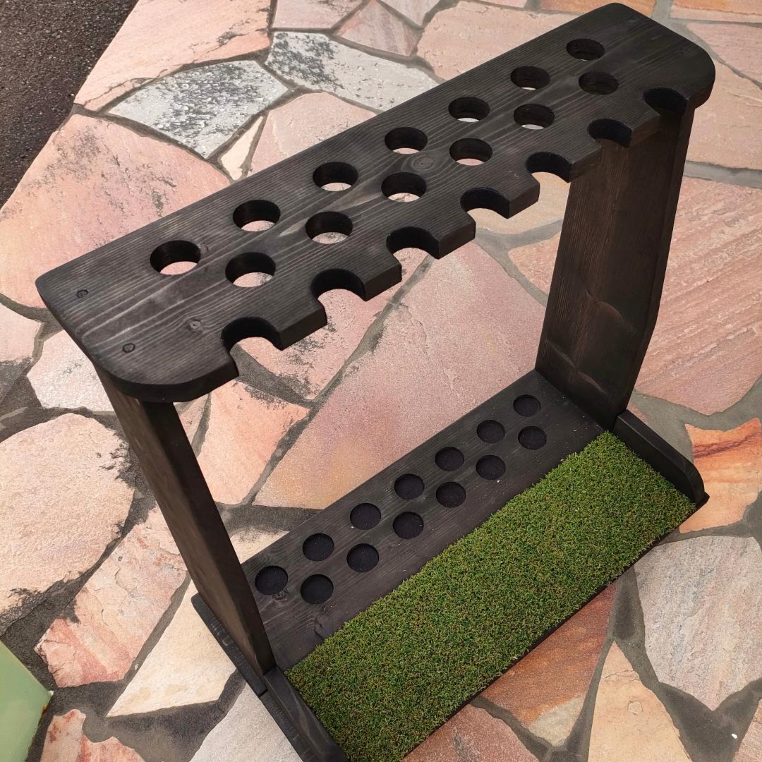 ゴルフクラブスタンド13本＋7本　塗装仕上、色選べます【完成品でお届け】