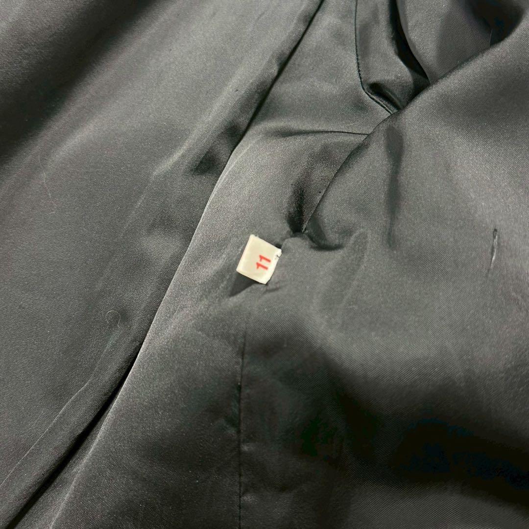 ボリューム◎SAGA FOX ファーコート フォックス×ミンク 毛皮 黒　銀サガ