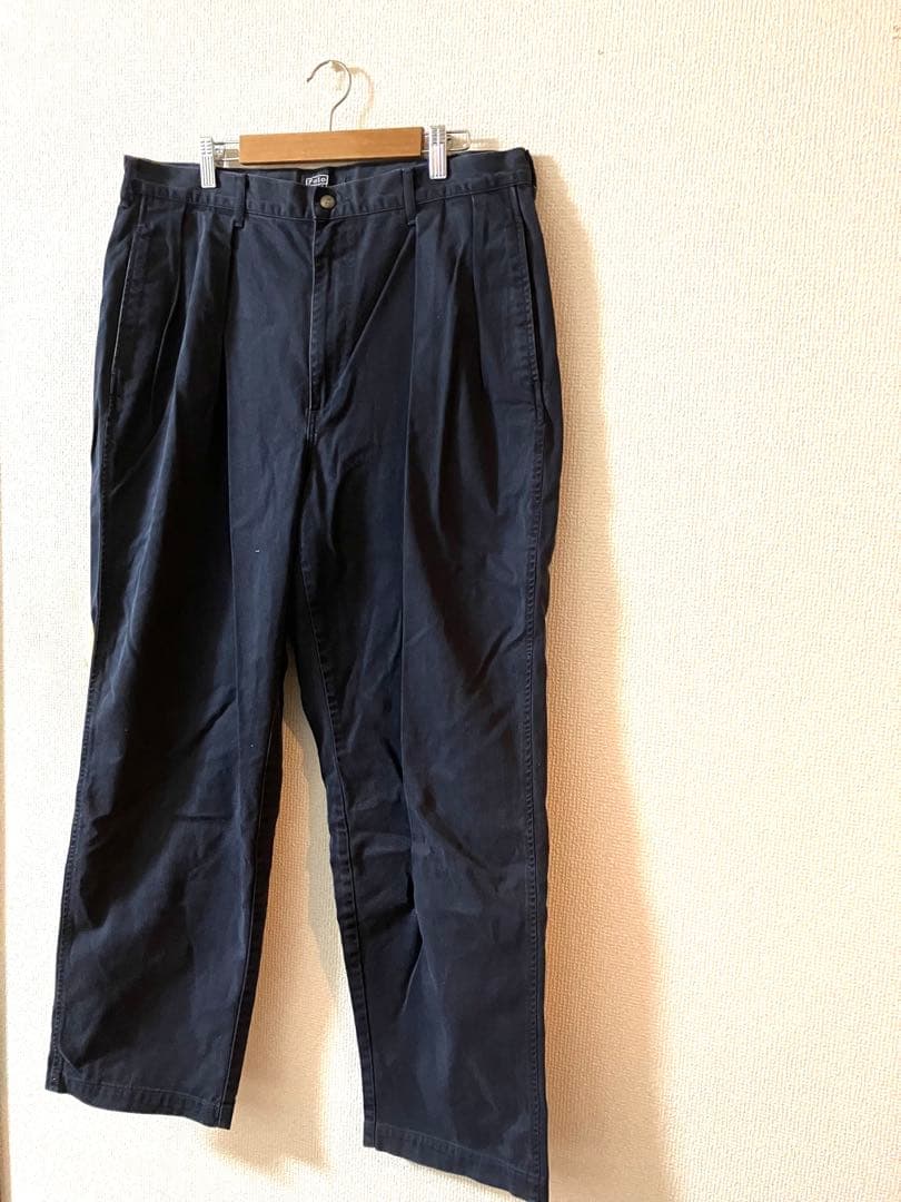 80〜90s ポロラルフローレンポロチノ　USA製　初期タグ　タッグワイドパンツ