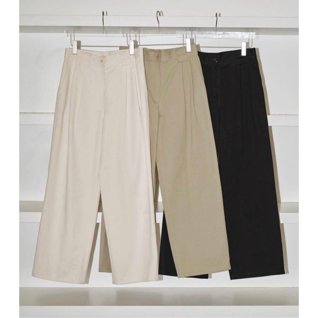 todayful Doubletuck Chino Pants36ダークブラウン
