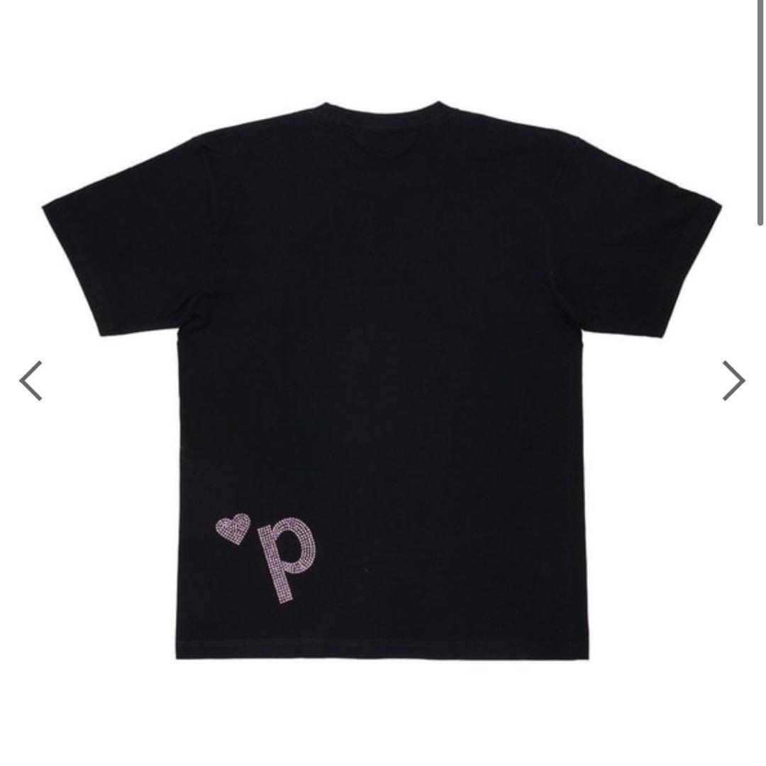 *p(R)ojectR® ラインストーンTシャツ 黒Sサイズ