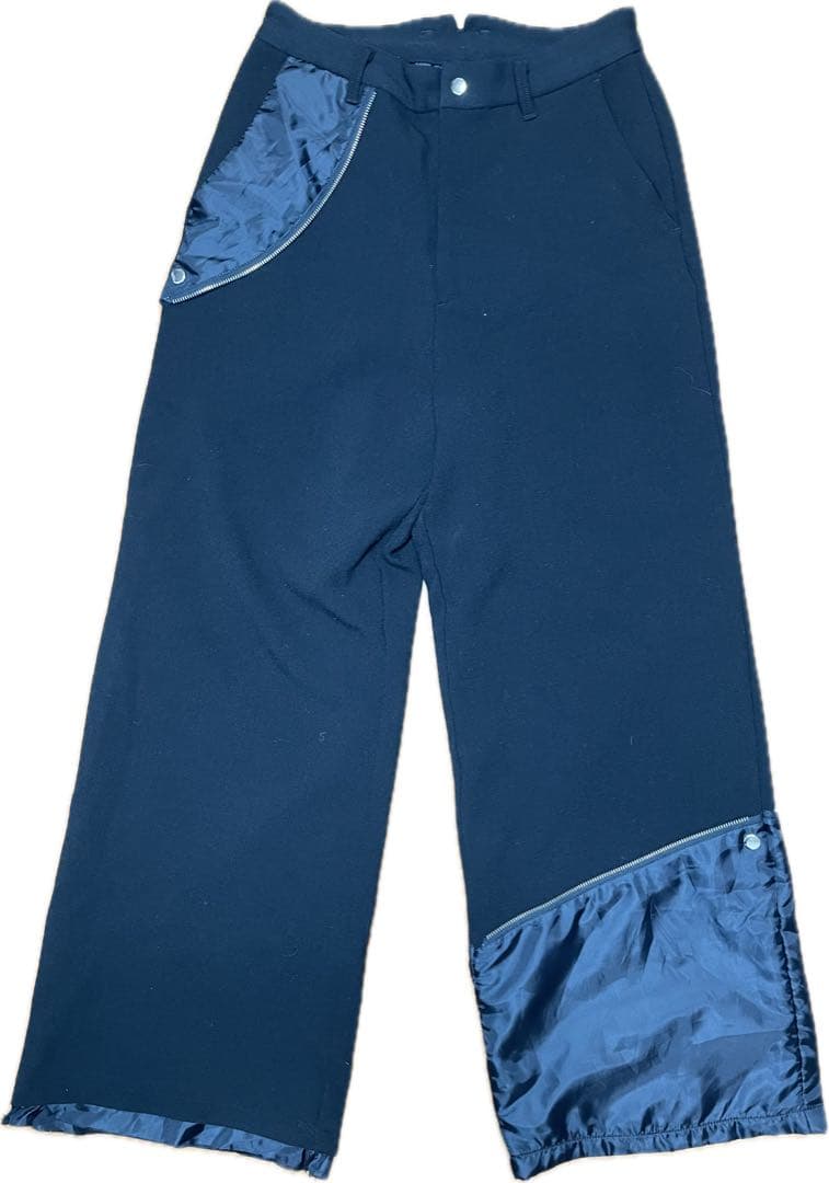 GRANCY リバースレイヤードデザインスラックス　モノマート