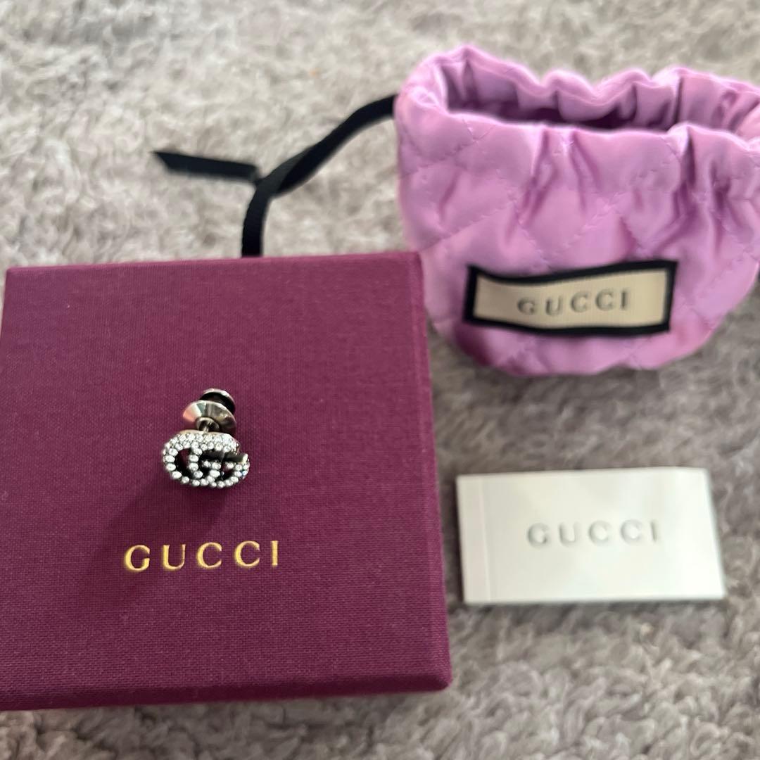 hulagirl 　GUCCI クリスタルダブルGブローチ　ピン