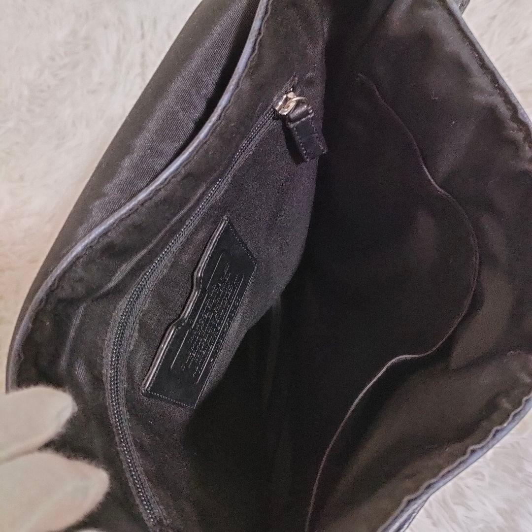 COACH コーチ ショルダーバッグ シグネチャー ネイビー PVC 状態良好♪