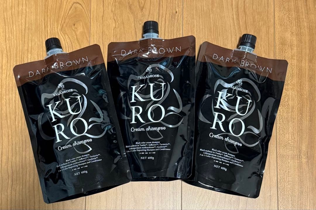 VALANROSE　バランローズ　ダークブラウン 白髪染め 3個セット