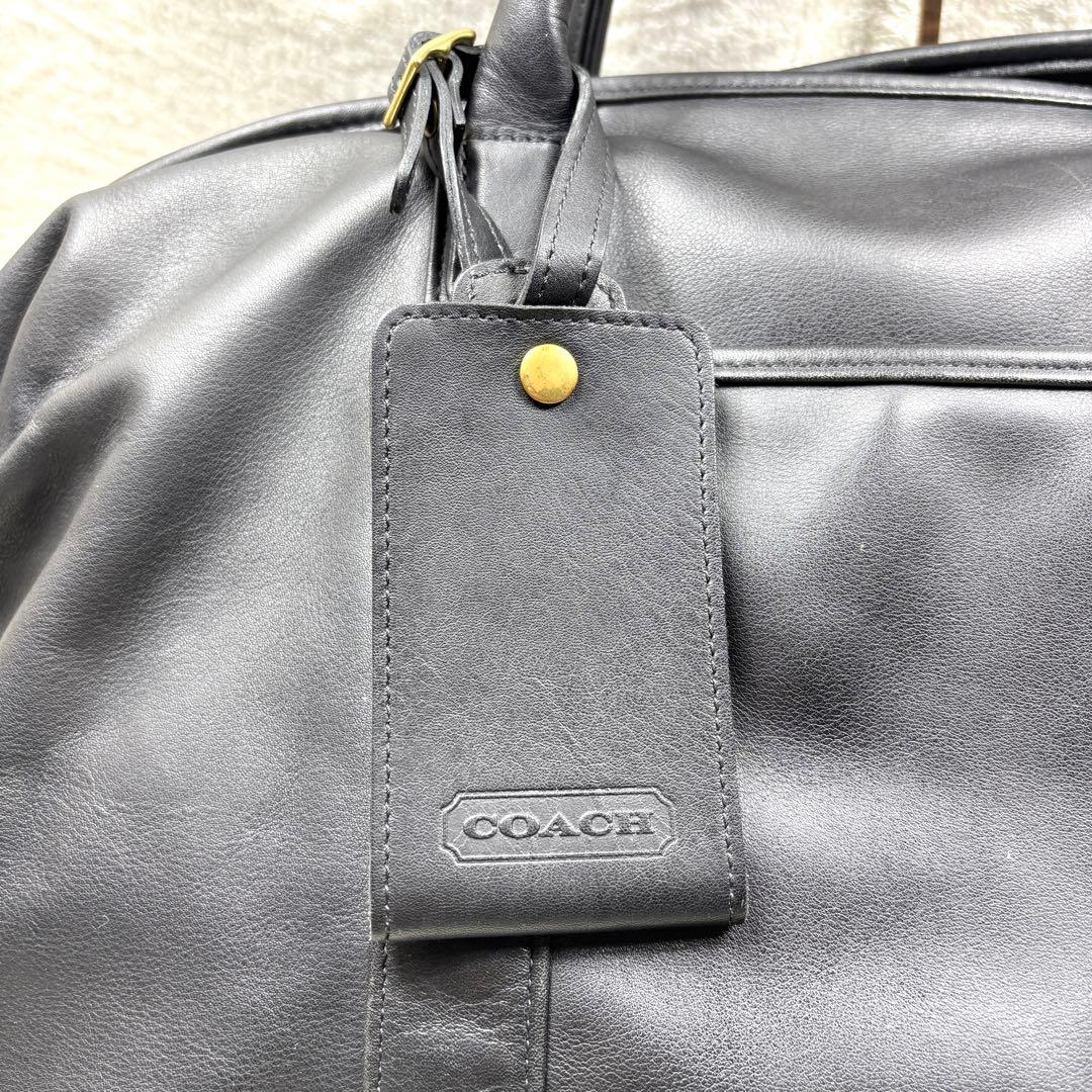 COACH ボストンバッグ レザー OLDCOACH ブラック 大容量