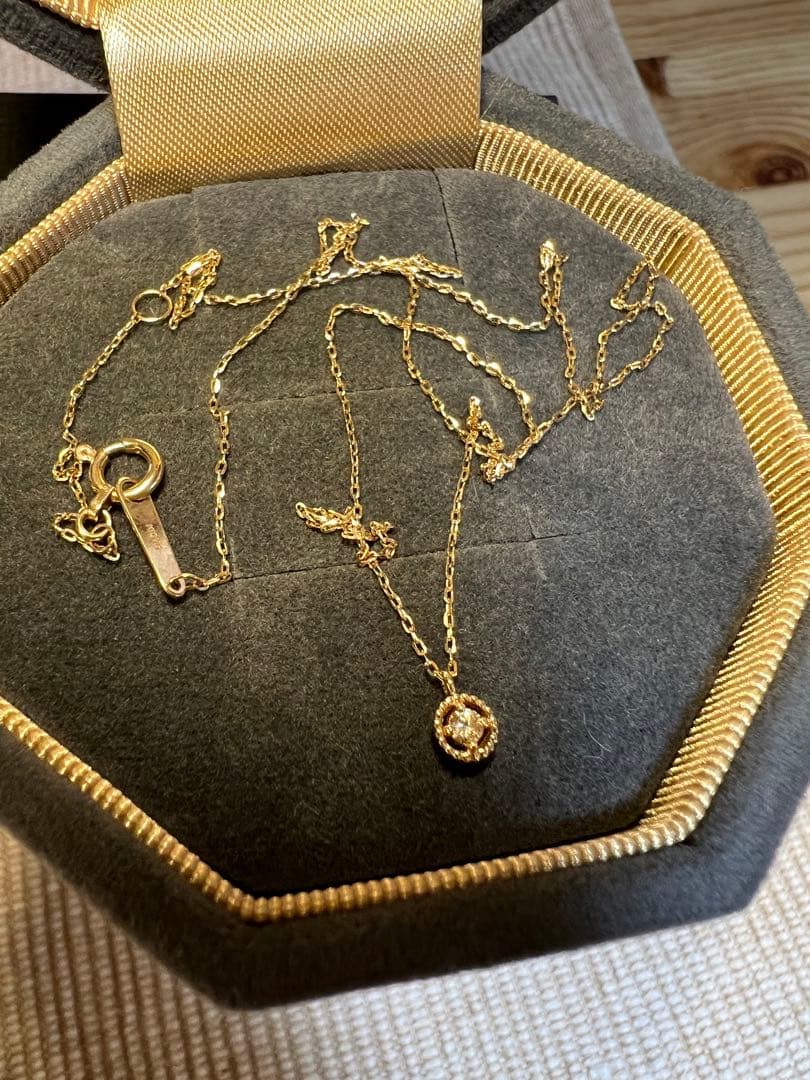 AGETE ダイヤネックレス　K10 D0.03