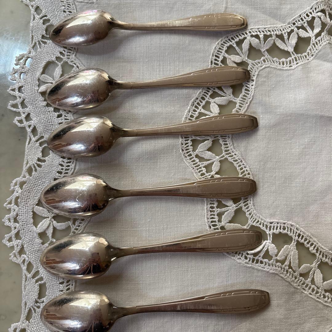 フランス　アンティーク　ヴィンテージ　APOLLO スプーン　6本　銀食器