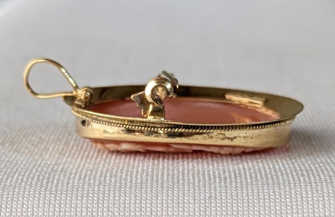 Donadio シェルカメオ ブローチ ペンダントトップ アンティーク