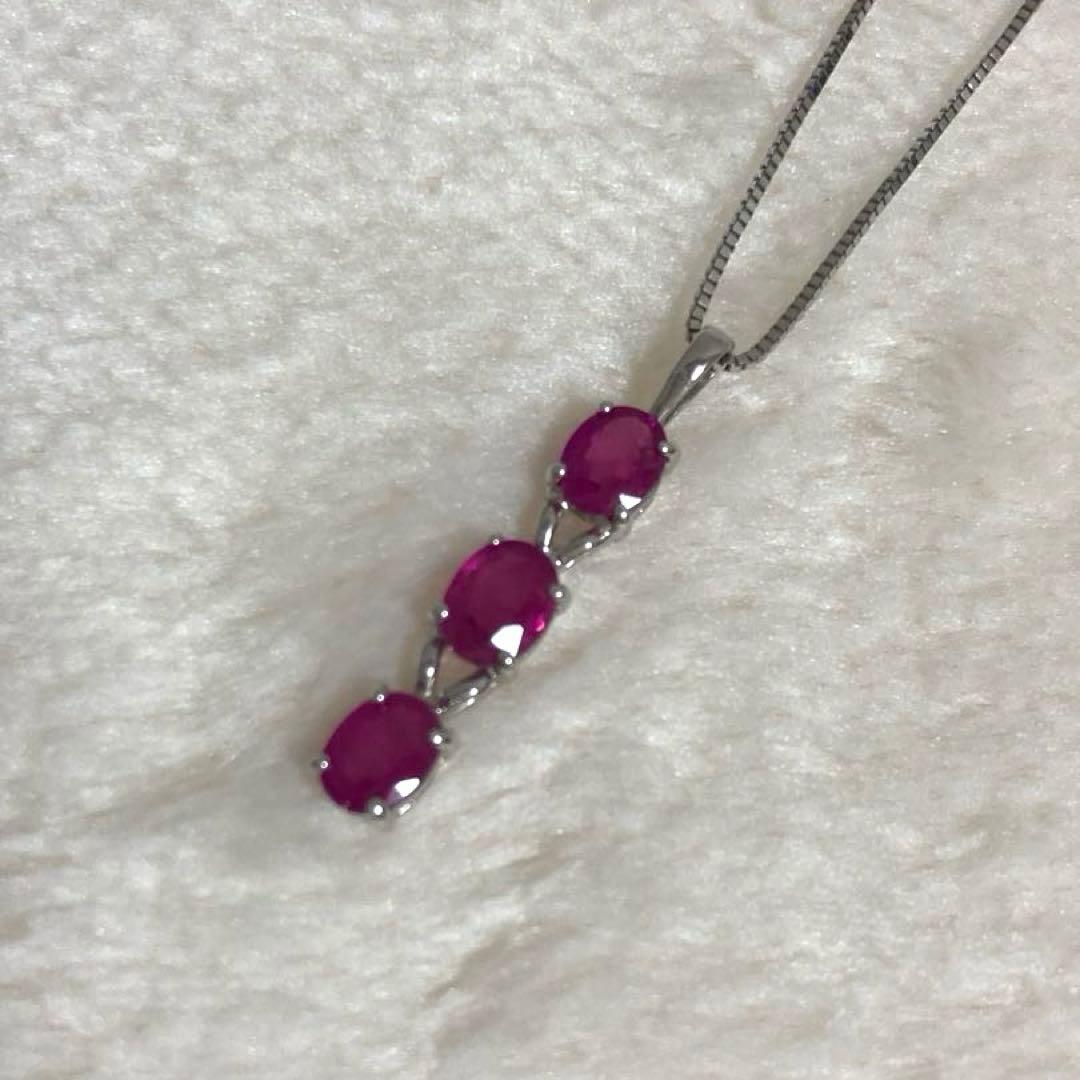 お値下げ中⭐︎ネックレス K10 チャーム ルビー イタリア 製 刻印有り40cm