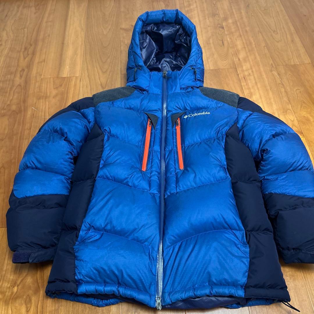 訳あり　コロンビア　ダウンパーカー　メンズ　 XL ブルー