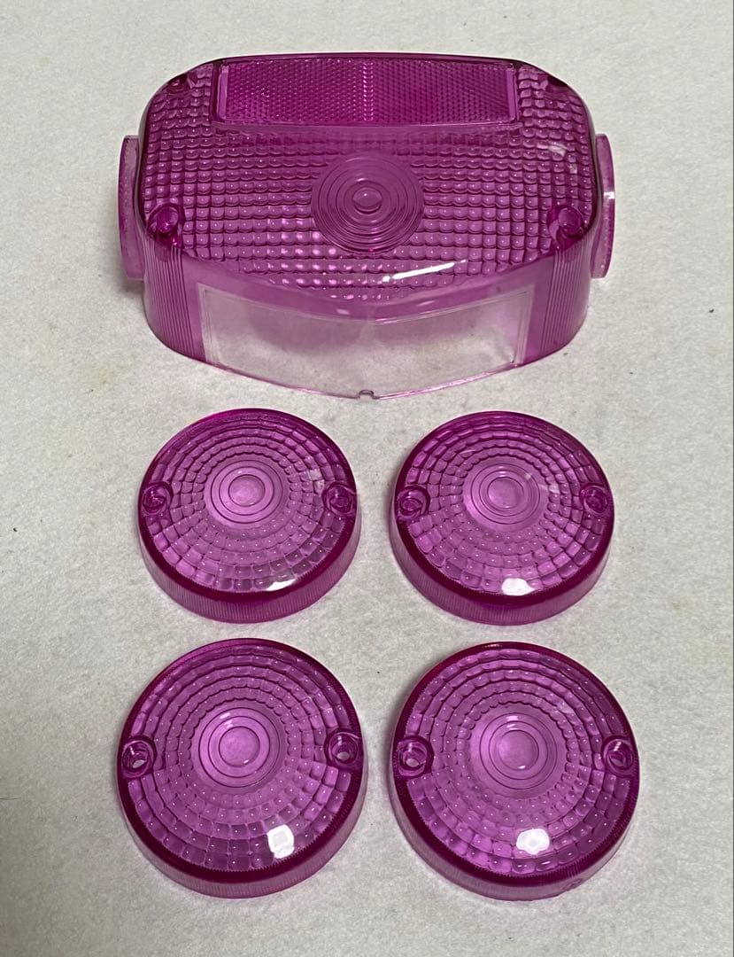 GS400 紫色　テールレンズ　ウインカーレンズ　クリア　スモーク　純正タイプ