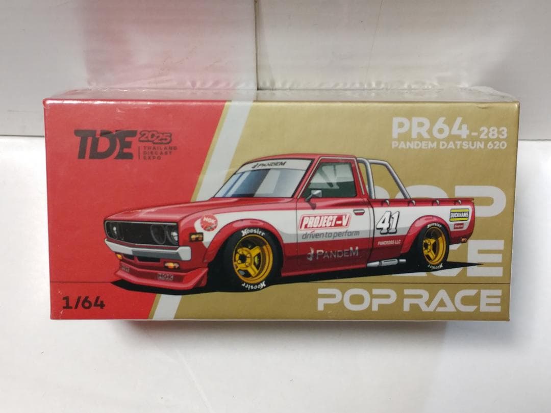 ポップレース 1/64 パンデム ダットサン 620 レッド