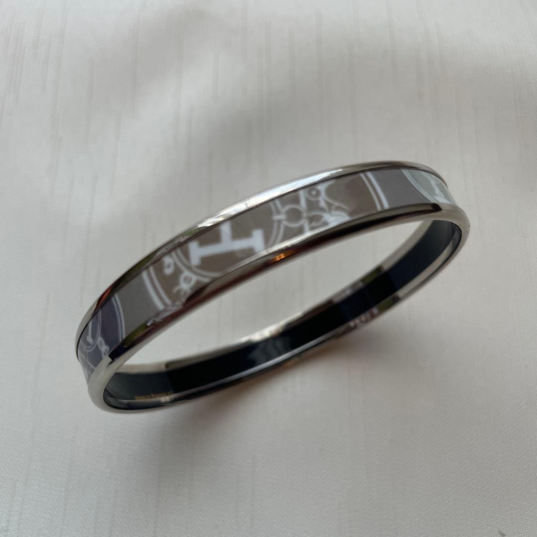 HERMES バングル ブラック・ホワイト　エマイユPM