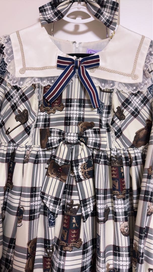 Angelic Pretty British Bearワンピース+カチューシャ