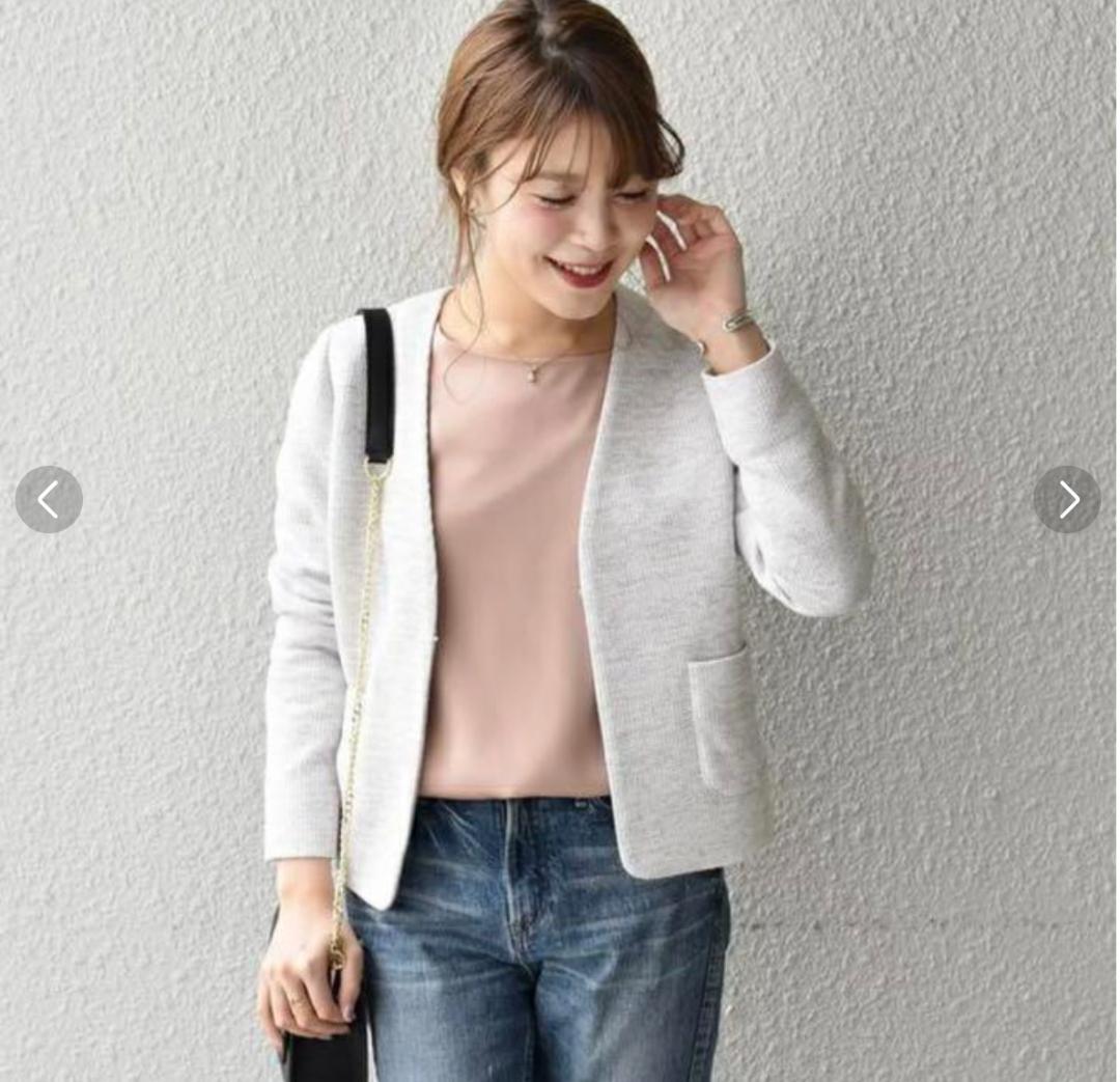 ☆SHIPS☆新品未使用タグ付き☆ツイードノーカラージャケットセットアップ