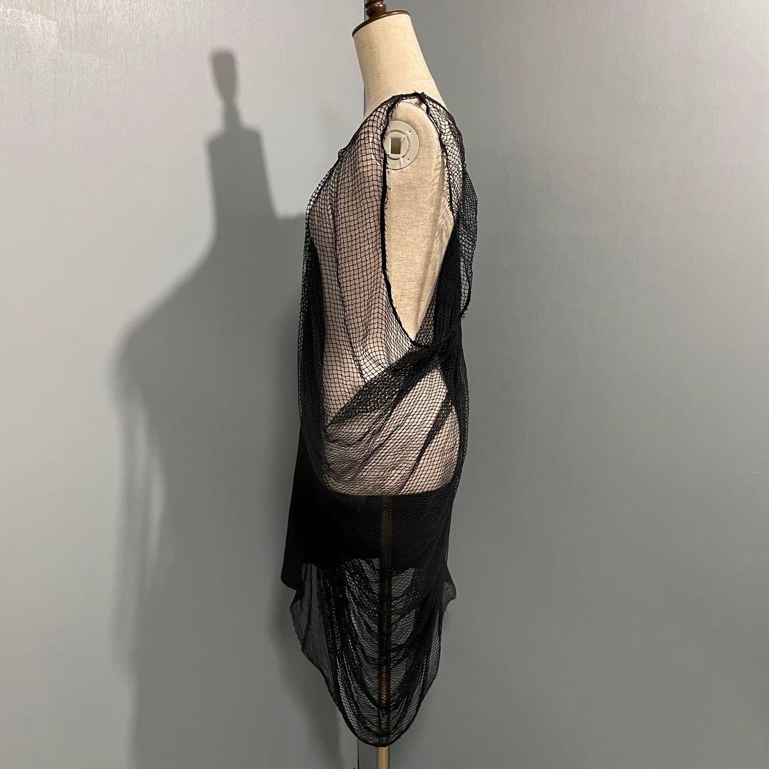 美品◆LIMI feuリミフゥ◆ノースリーブメッシュワンピース