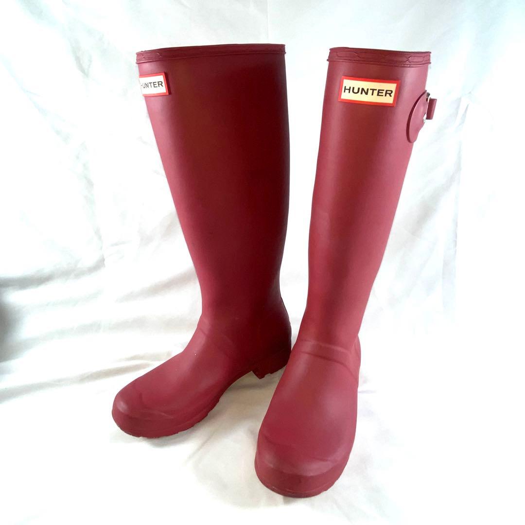 HUNTER ハンター レインブーツ レッド 24