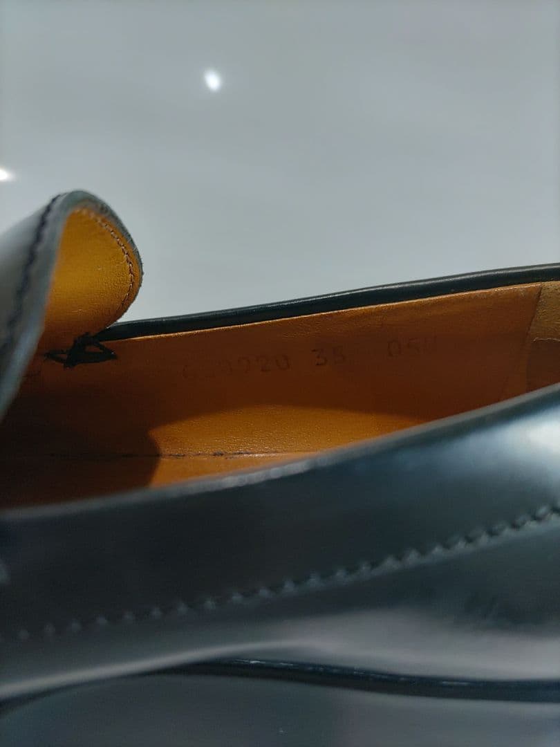 GUCCI 厚底ローファー GG シェリーライン レザー ブラック 35