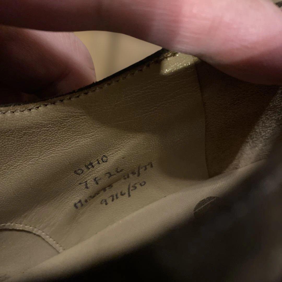 Church’s　ダークブラウン スエード ウィングチップ ドレスシューズ