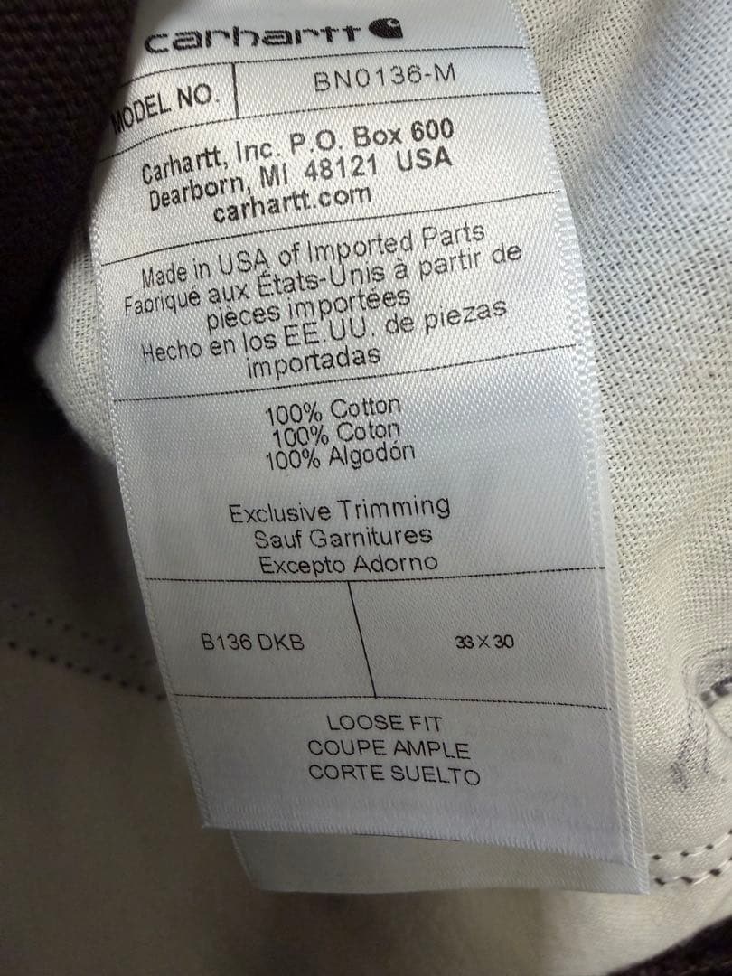 極美品 アメリカ製 carhartt ダブルニーペインターパンツ 33×30