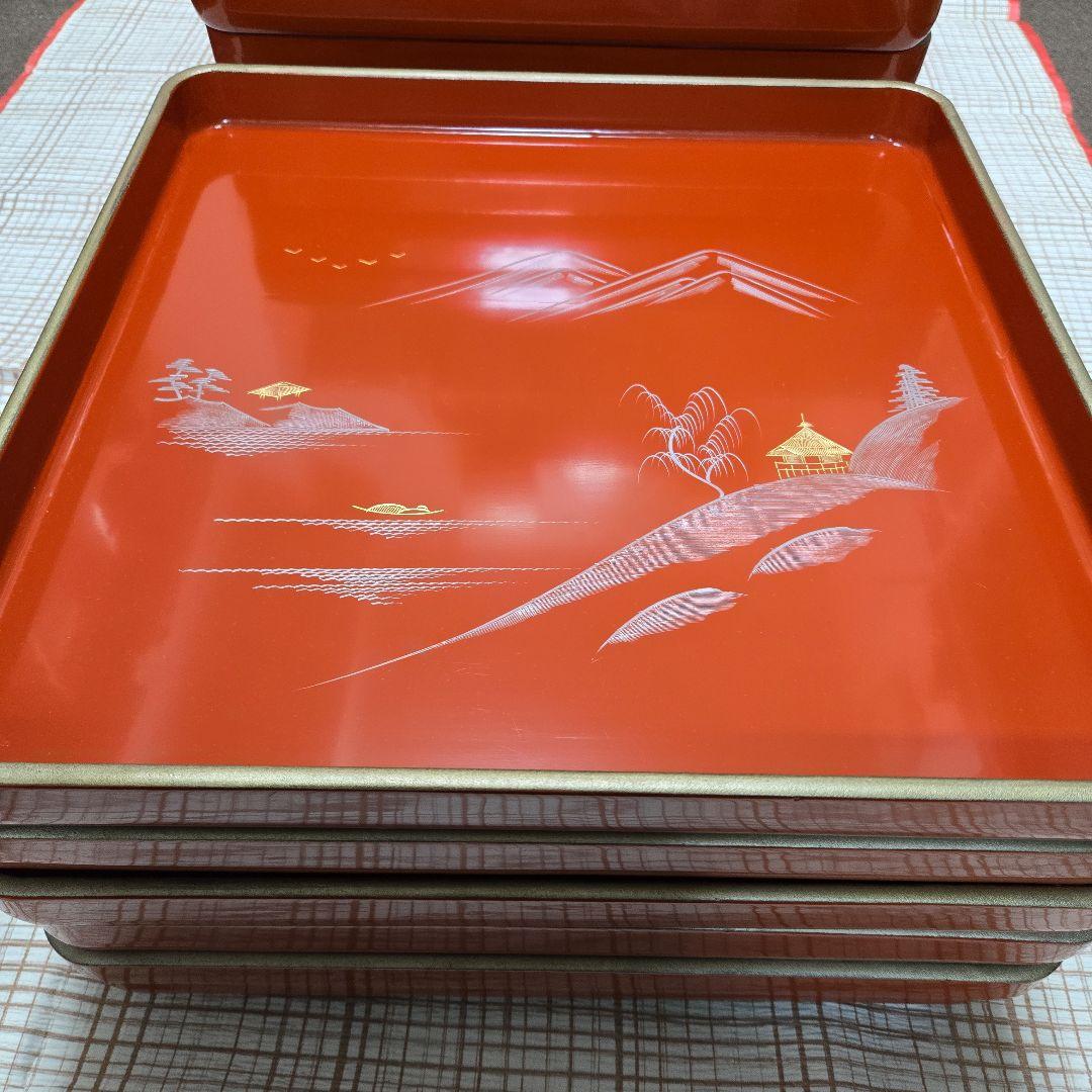 お膳 漆器 懐石膳 膳 セット 朱塗会席膳