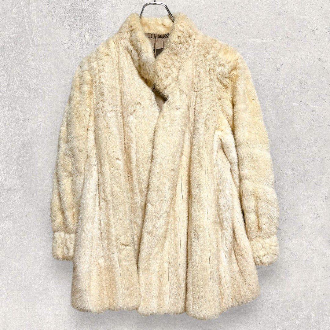 マリオ バレンチノ ファーコート XL ベージュ シルク 高級感 セレブ