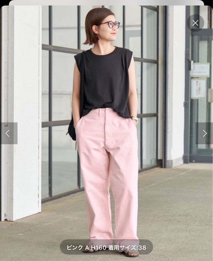 【新品未使用】スピック＆スパン チノワイドパンツ 38