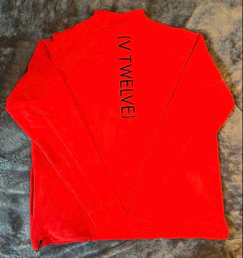 V12 ヴィトゥエルヴ 2024年モデル 起毛 ハイネックブルゾン レッド系