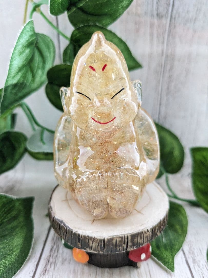 【yucco89】エンジェルオーラクォーツのかばちゃん形オルゴ☆他２点