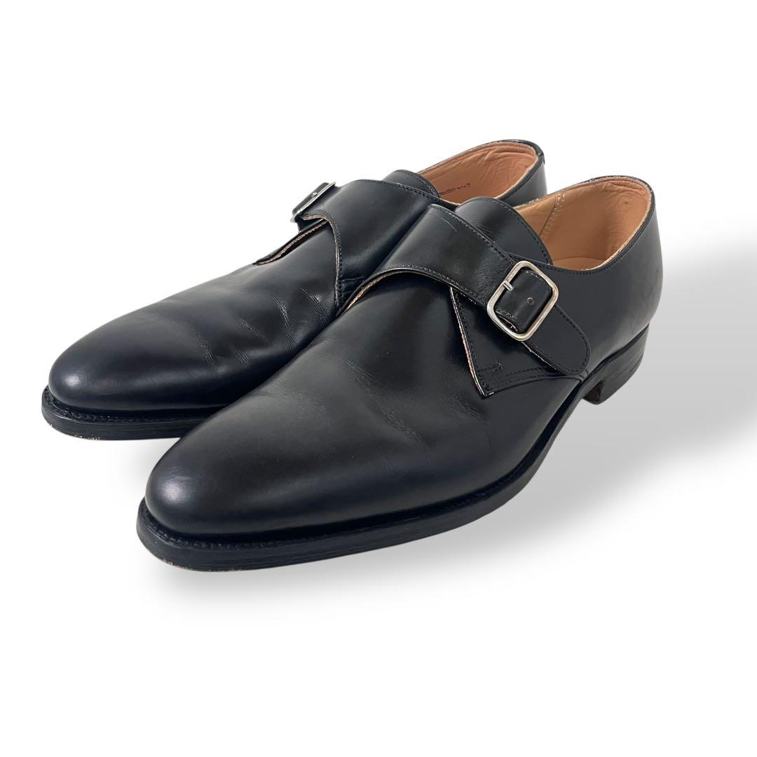 美品 英国製 ラルフローレン モンクストラップ レザー シューズ 7 1/2