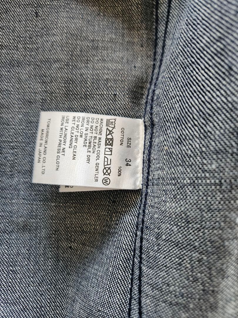 エディションカットオフデニムカバーオールデニムジャケットTOMORROWLAND