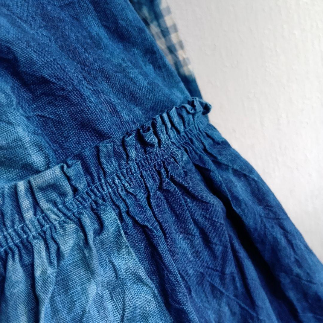 イチアンティークス 日本製 インディゴ染めシャツ チェック