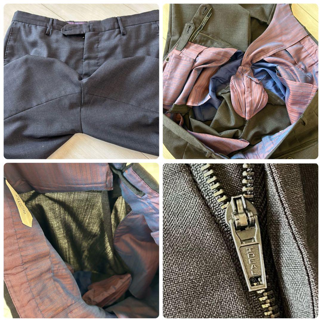 INCOTEX スラックス 46 グレー スーパー100’s pattern30