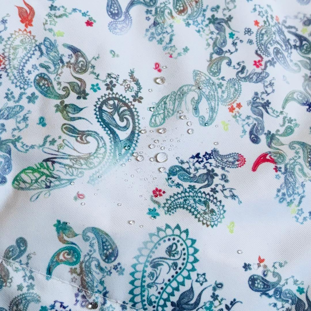 2573【美品】ROXY スノボウェア レディース ジャケット ペイズリー柄 白