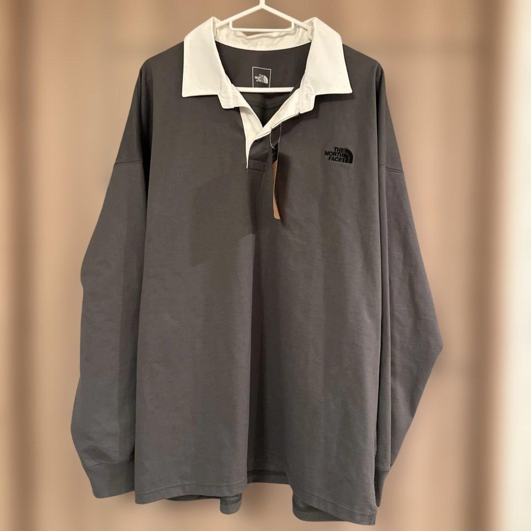 【HINA】THE NORTH FACE ラガーシャツ XL グレー