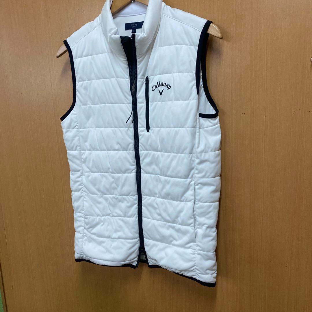 キャロウェイ　Callaway メンズ ベスト Mサイズ ホワイト　ストレッチ