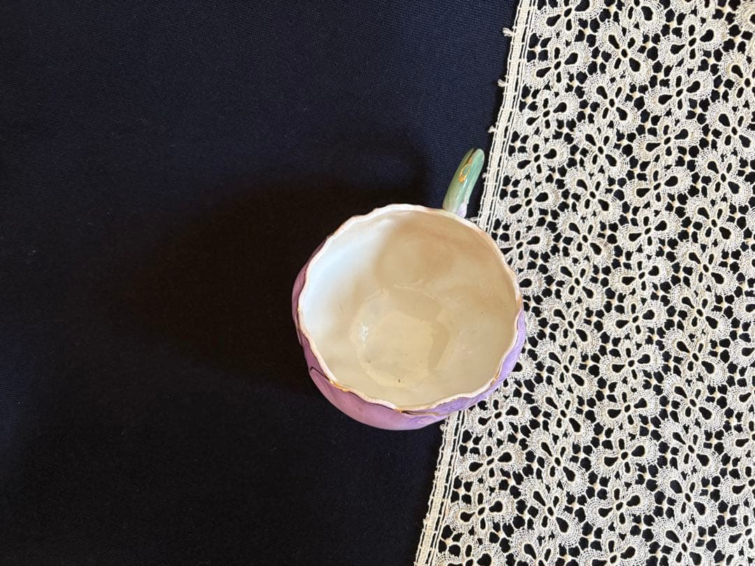 リュネヴィル窯 チューリップ ショコラカップ フランス アンティーク