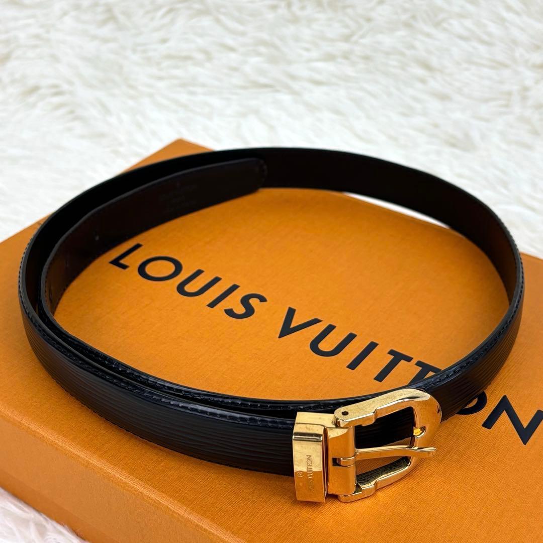 ルイヴィトン ベルト エピ ノワール ブラック ユニセックス ロゴ刻印