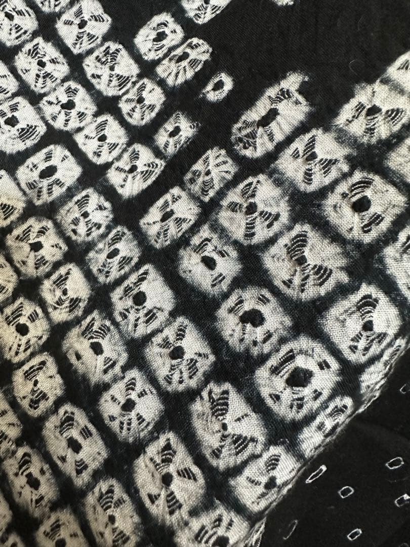 新品美品✨希少トールサイズ　有松鳴海絞り浴衣　黒