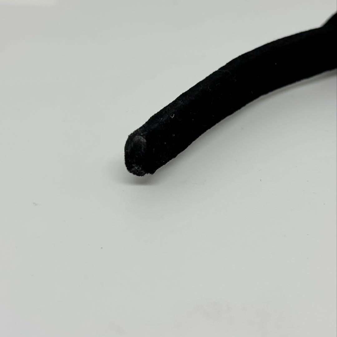 【良品】アレクサンドルドゥパリ カチューシャ リボン ベロア 黒 ヘアアクセ