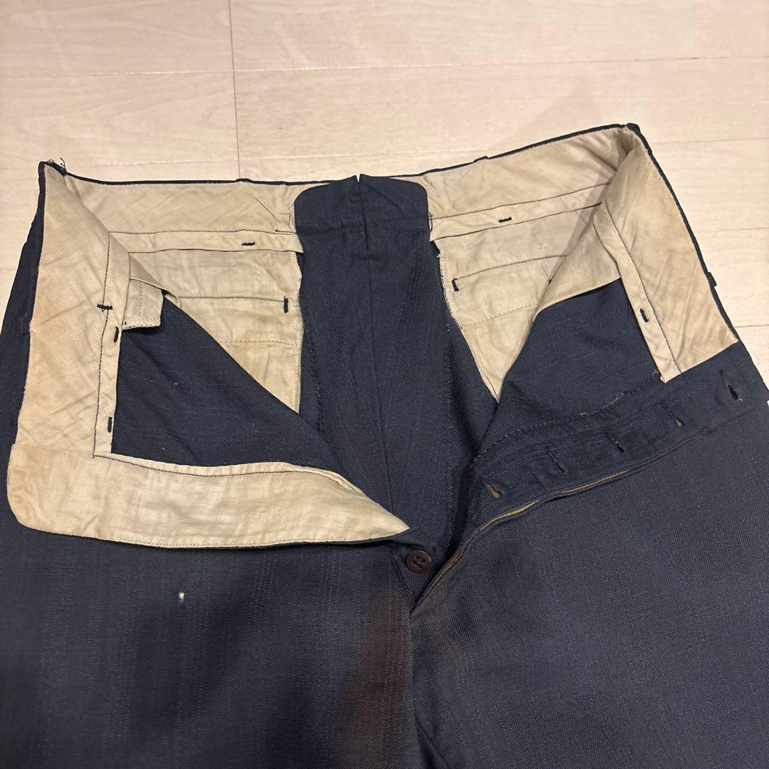 40s スラックス　ウールスラックス　ワイドストレート　usa製　vintage