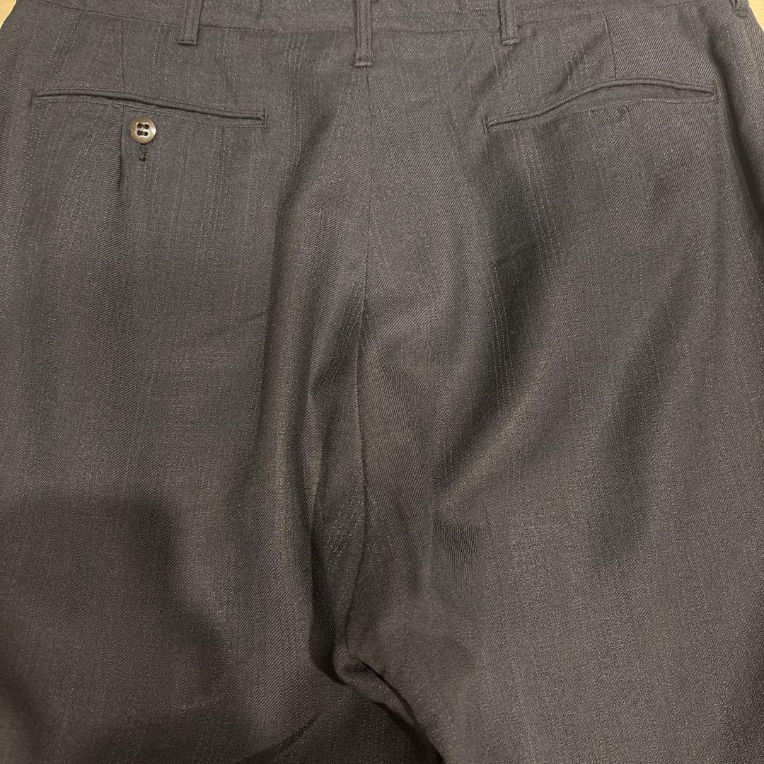 40s スラックス　ウールスラックス　ワイドストレート　usa製　vintage