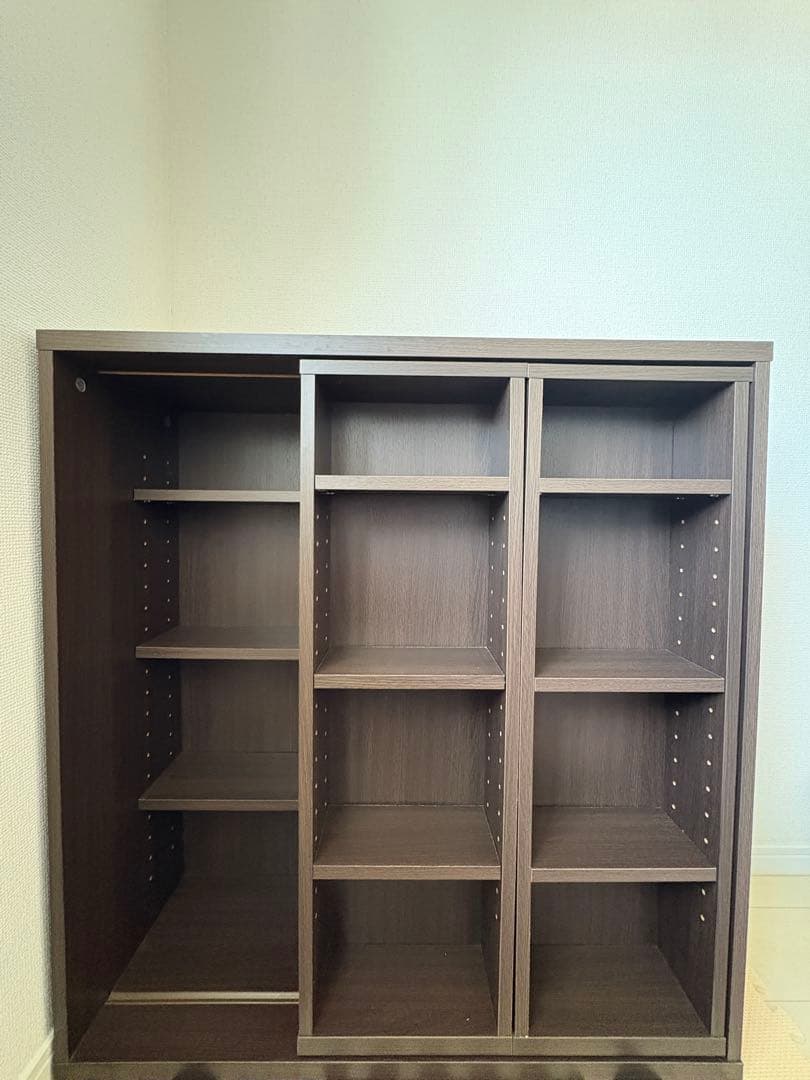 ダークブラウン オープンシェルフ 中型