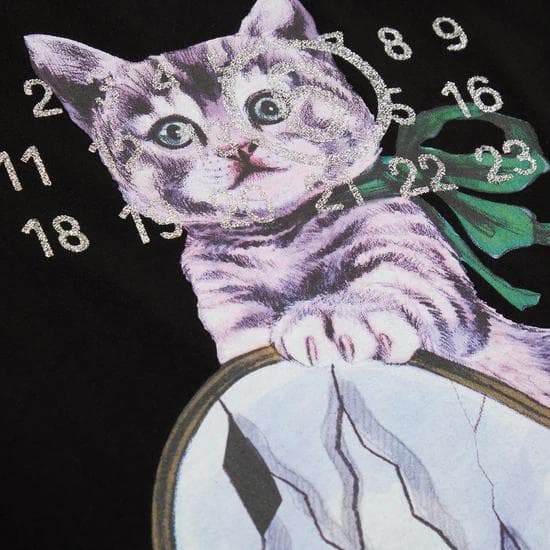 大人もOK★MM6　猫 カレンダータグ Tシャツ14Y