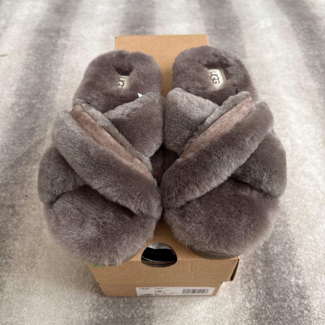 UGG スリッパ　サンダル　23センチ ABELA グレー