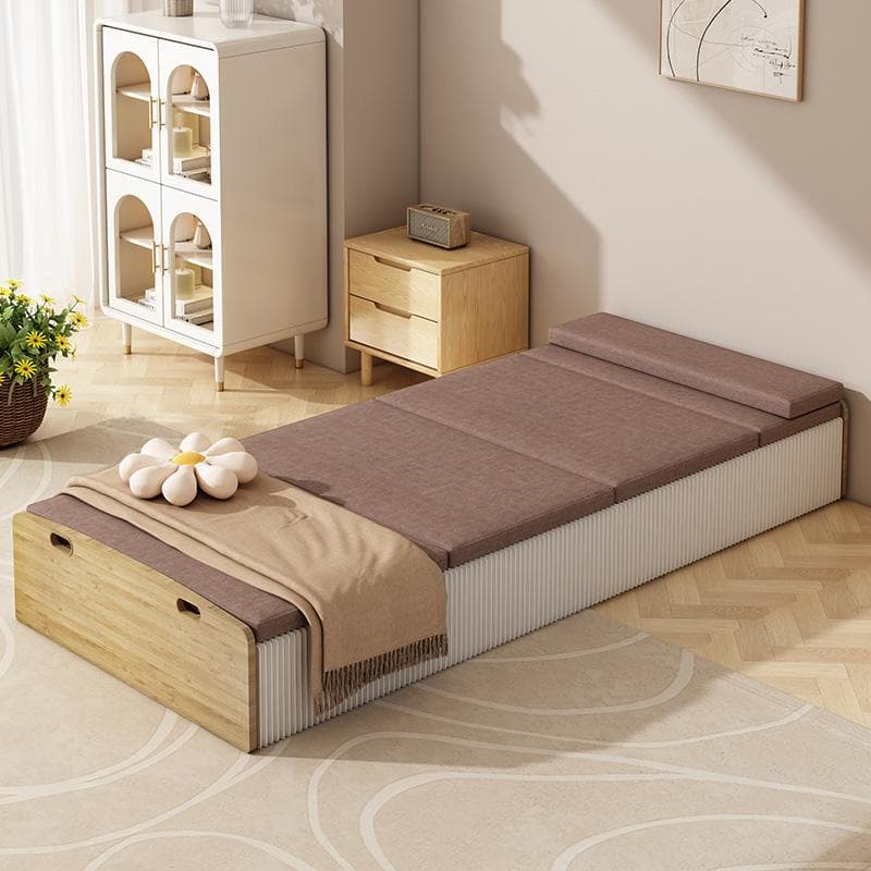 ペーパー折りたたみベッド幅90㎝高さ16㎝組立不要マットレス付き 軽量 通気性