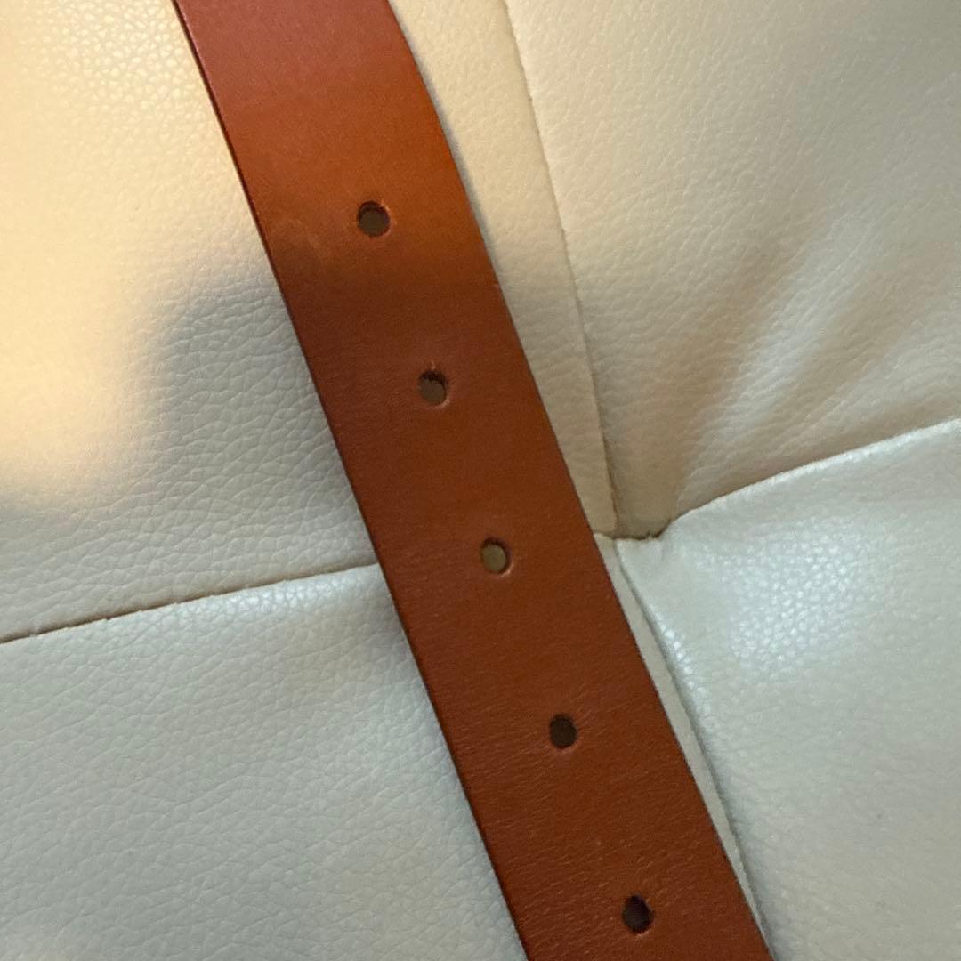 ユニセックス　Louis Vuitton ブラウンレザーベルト　ヌメ革