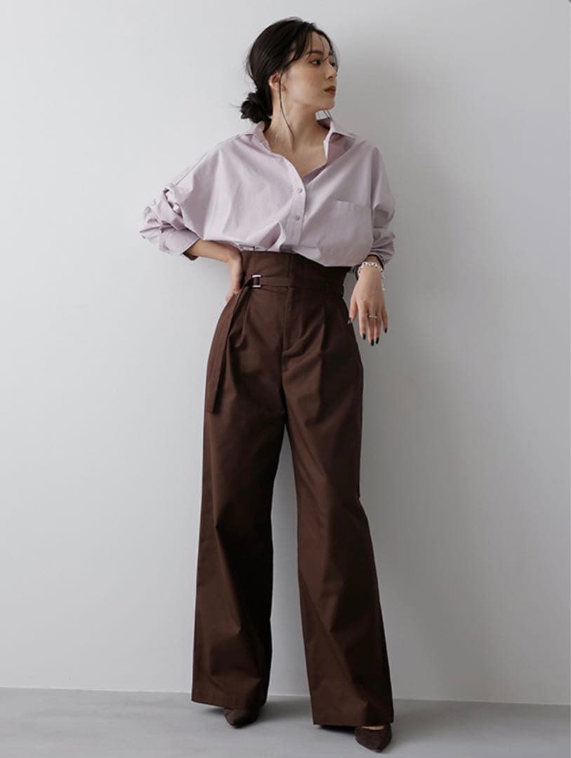 新品anuans♡ハイウエストワイドパンツ