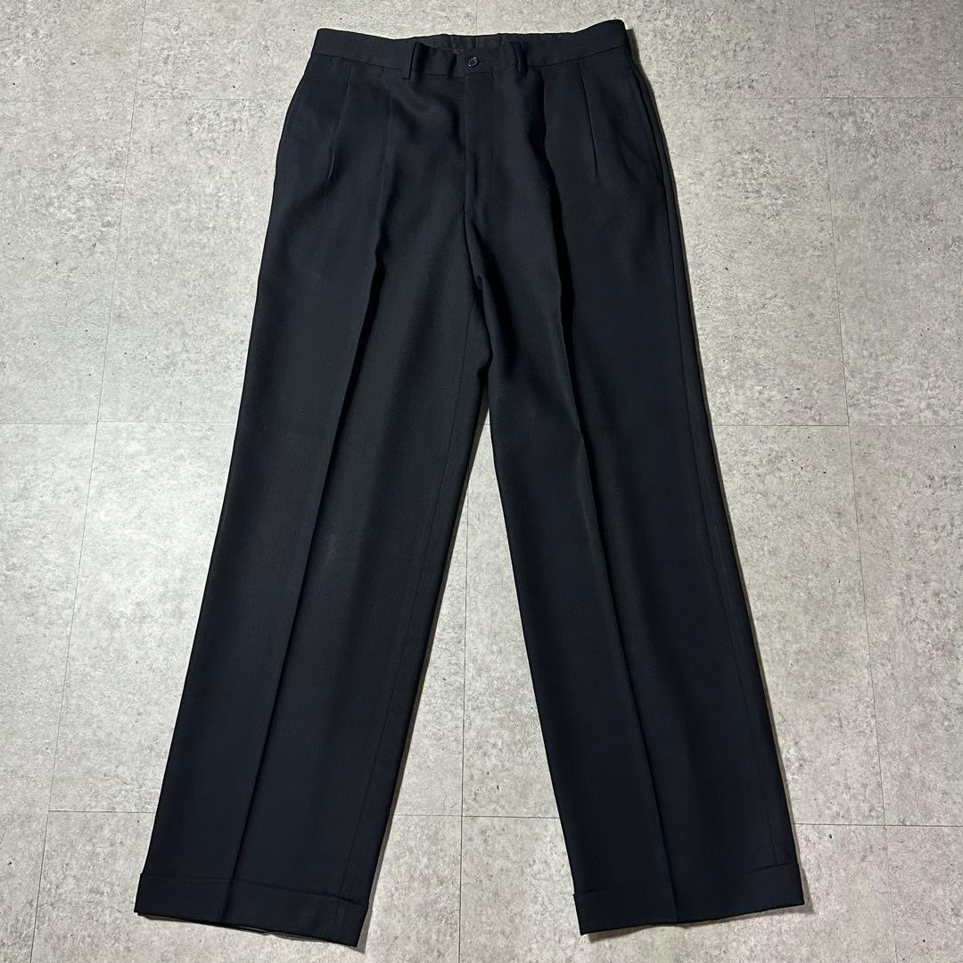 美品 90s EMPORIO ARMANI ウール セットアップ 黒 50